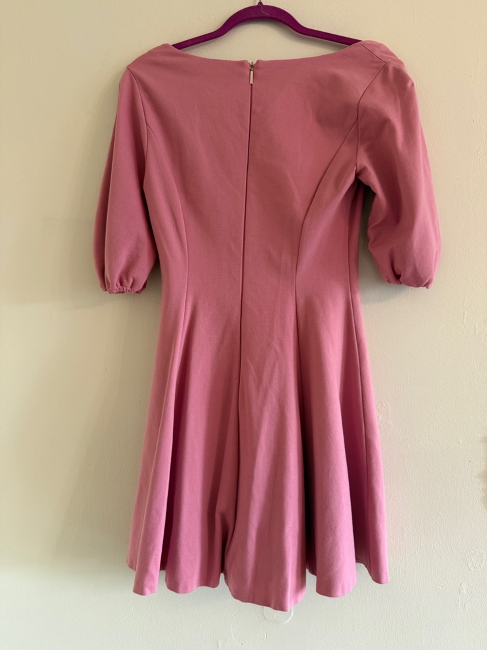 kate spade Blush Pink Square Neck Puff Sleeve Mini Dress - NWOT - Picture 5 of 10